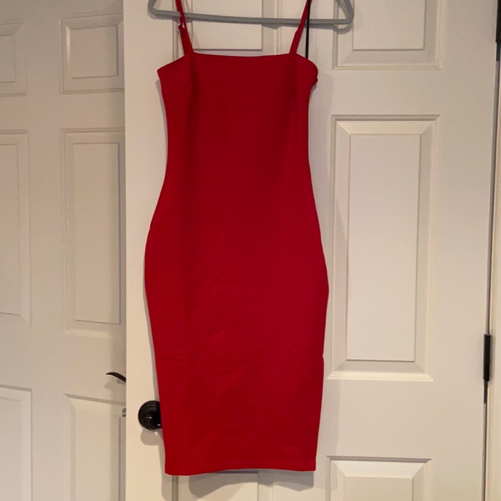 Lulu red zipper back dress - size small
